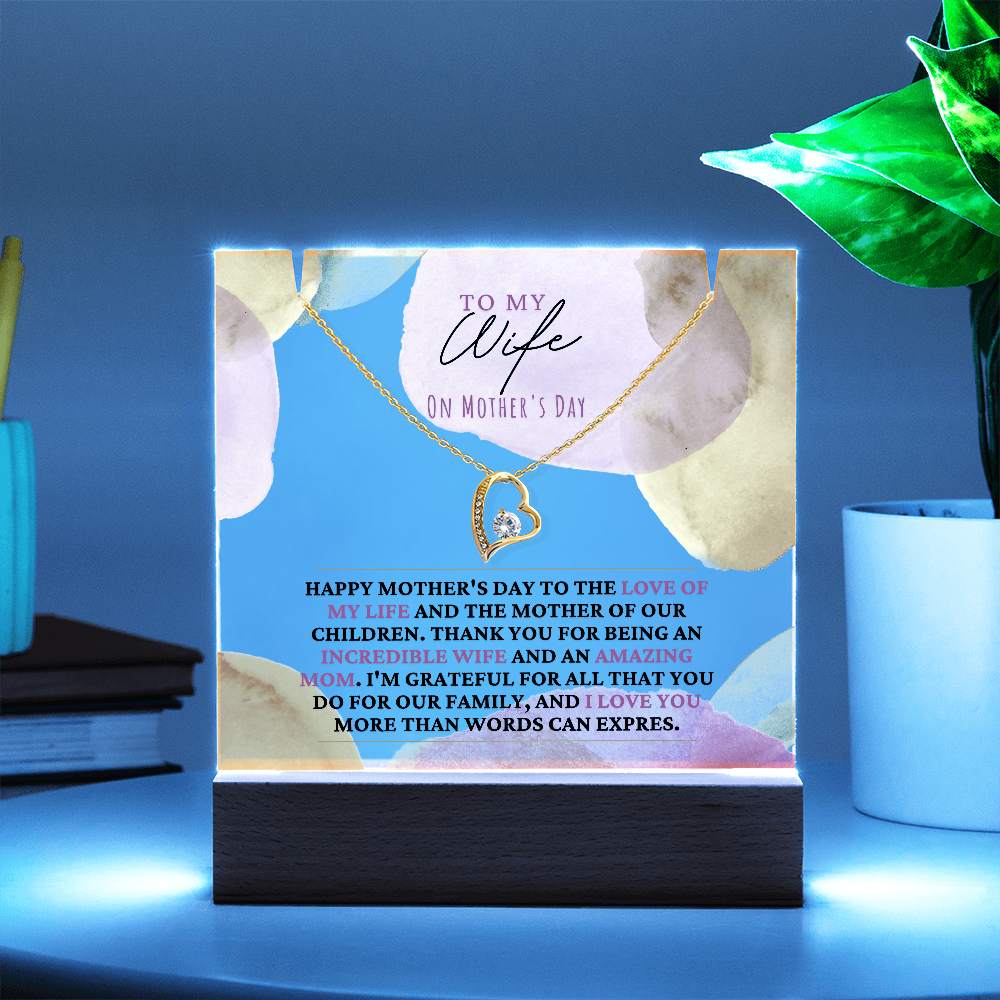 Acrylic plaque, mothers day gifts, from husband, to wife, Mother's day, necklace, mothers day necklace, unique mothers day gift, gift mothers day, husband to wife, gifts, husband mothers day, best mothers day gifts, trending mothers day gifts, best seller mothers day