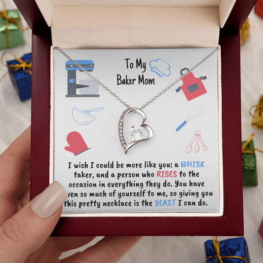 To my baker mom, necklace for mom, mom necklace, mothers necklace, birthday for necklace, birthday mom, for mom, for mother, gift for mom, gift for mother, mothers day, present, gifts.