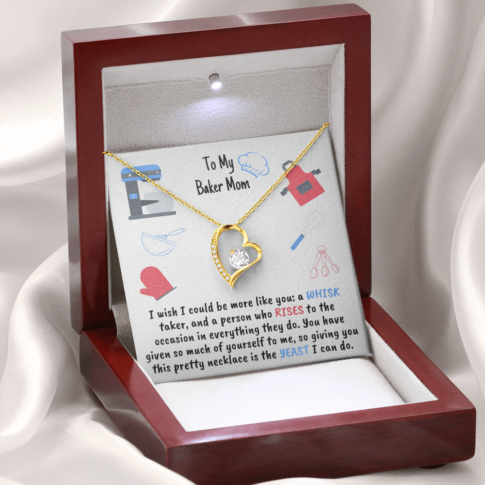 To my baker mom, necklace for mom, mom necklace, mothers necklace, birthday for necklace, birthday mom, for mom, for mother, gift for mom, gift for mother, mothers day, present, gifts, baker, bakers gift, baker gifts, baker necklace.