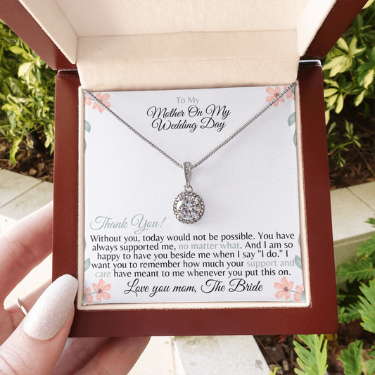 To mom, To my mother, wedding day, gifts, wedding present, from bride, mothers necklace, wedding necklace, meaningful gifts, thoughtful gifts, wedding gifts. to my mom on wedding day.