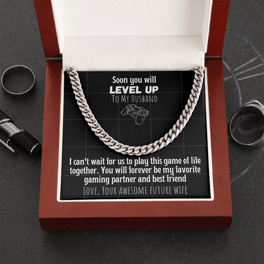 Future Husband gift, groom necklace, wedding gift ideas, soon to be husband, groom gifts, from the bride, bride to groom, wedding gifts, sentimental gifts, grooms, cuban chain link, groom necklace, necklace for grooms