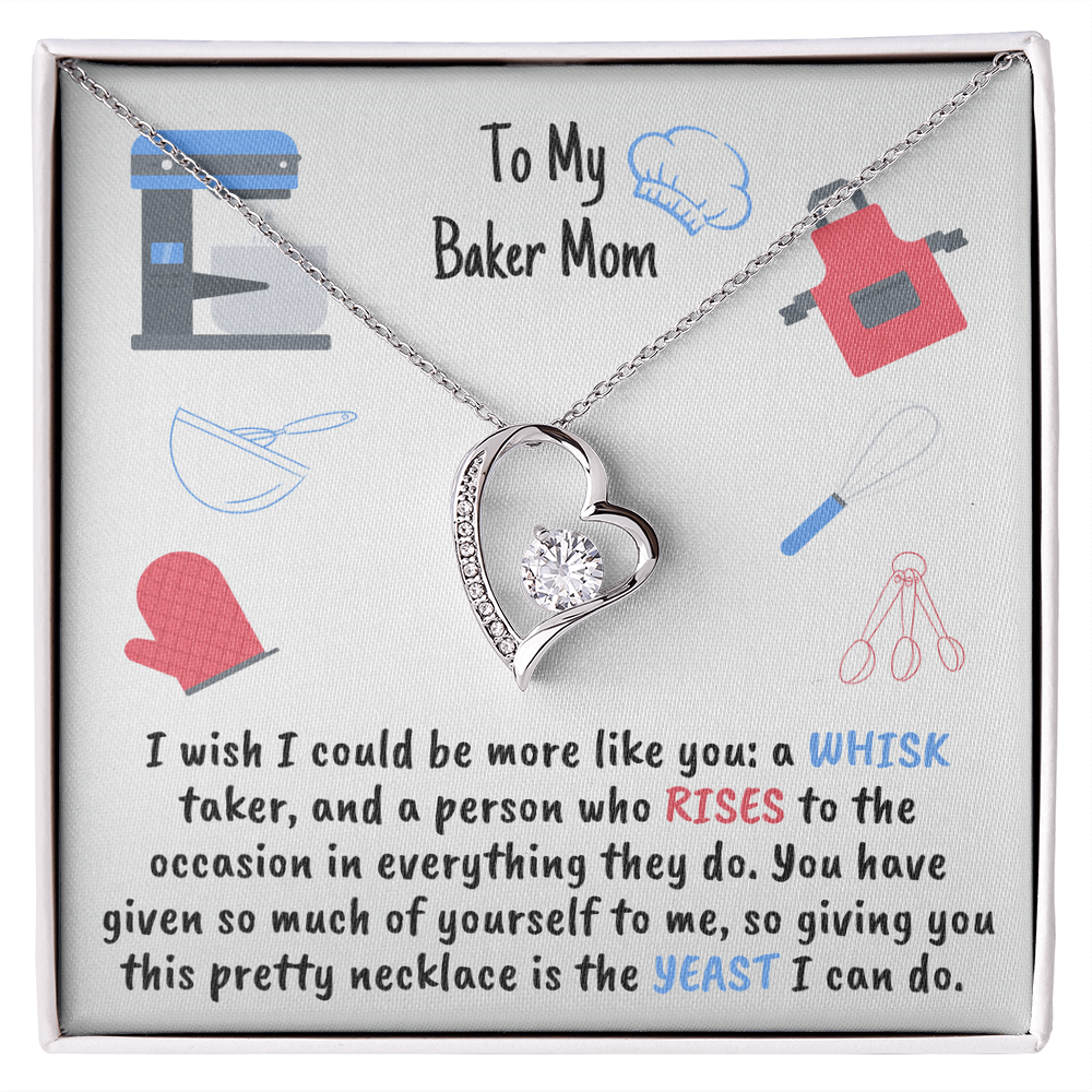 To my baker mom, necklace for mom, mom necklace, mothers necklace, birthday for necklace, birthday mom, for mom, for mother, gift for mom, gift for mother, mothers day, present, gifts, baker, bakers gift, baker gifts, baker necklace.